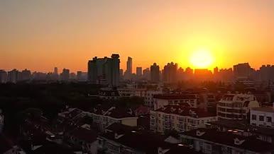 4k实拍唯美城市日落画面视频的预览图